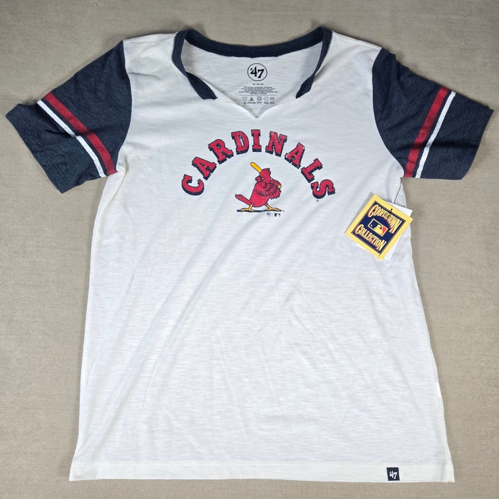 '47 Brand St. Louis Cardinals Women's T-Shirt Baseball Short Sleeve Tee Medium